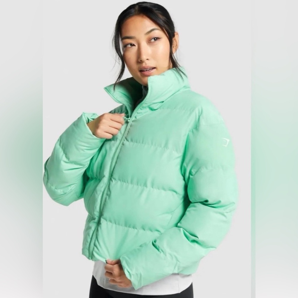 Gymshark Light Green Puffer Jacket